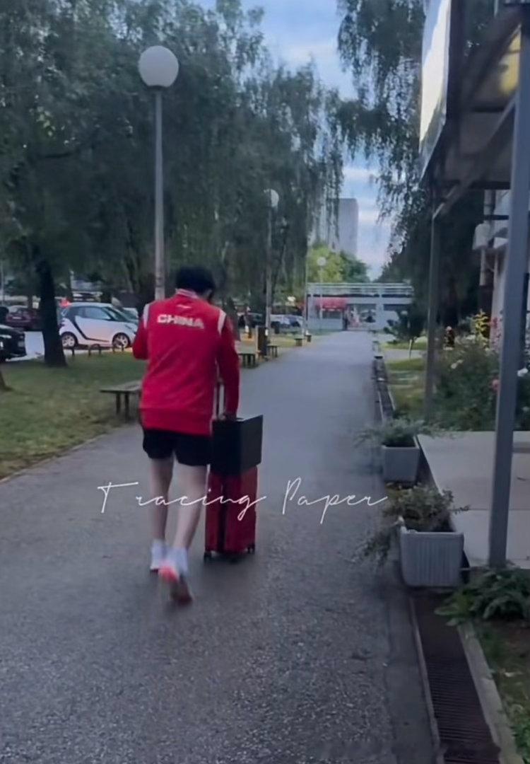 她去单打他把他们俩的混双奖杯带回去cr见水印王楚钦