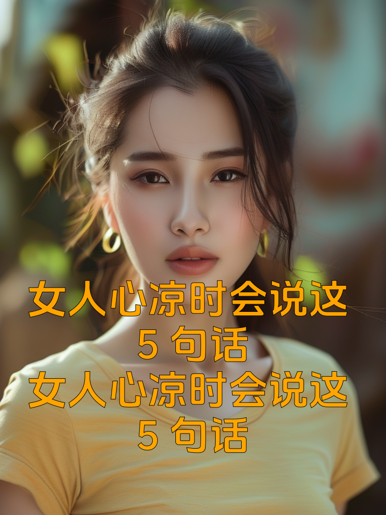 女人心凉时会说这5句话