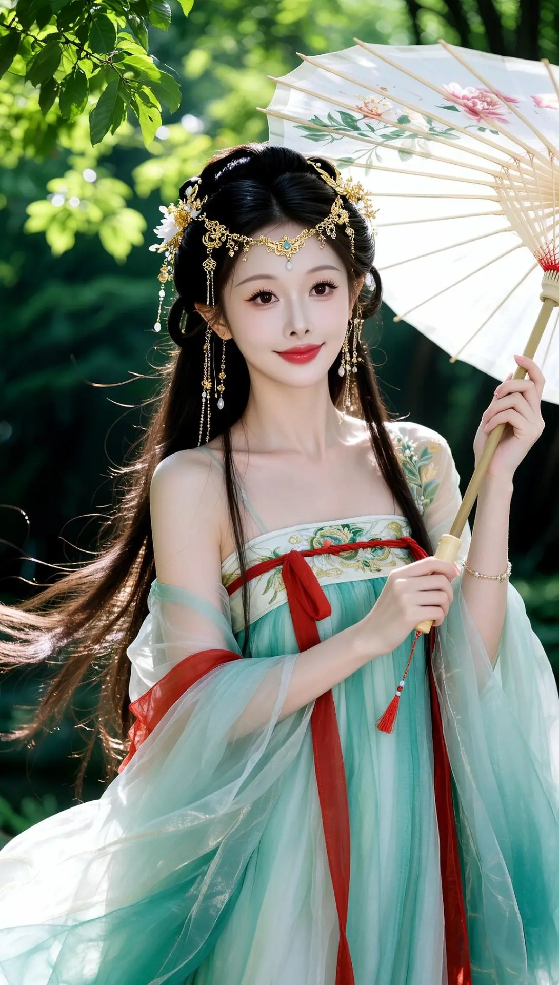 AI古风胶片少女写真 ai创作全新升级 古风汉服撑伞 执伞入画 ai写真