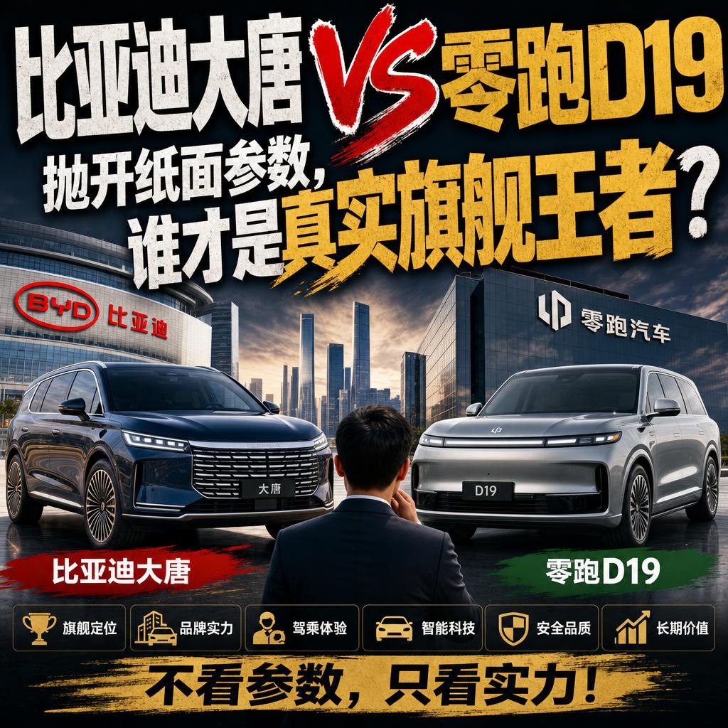 比亚迪大唐VS零跑D19，谁才是真实旗舰王者？很多人觉得，大唐23.99万只比