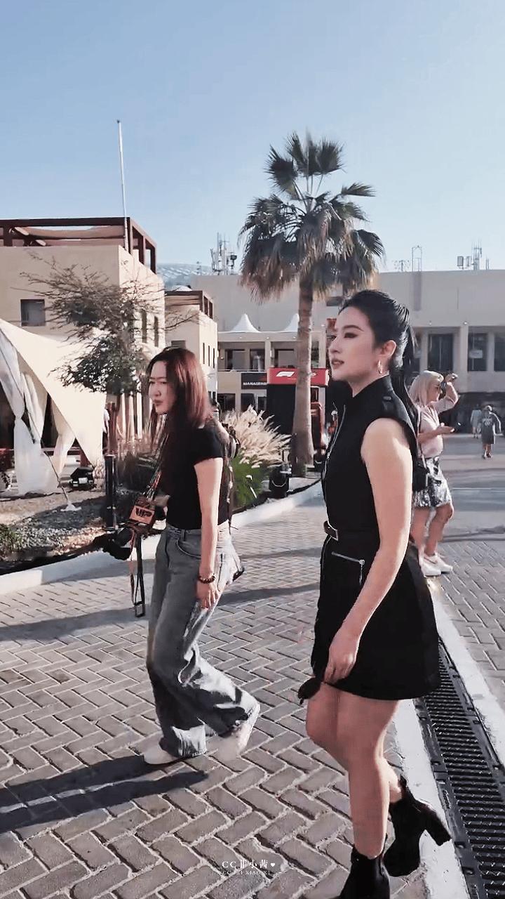 刘亦菲阿布扎比观赛f1刘亦菲的状态确实堪称“人间绝色”，那种由内而外散发的光彩，