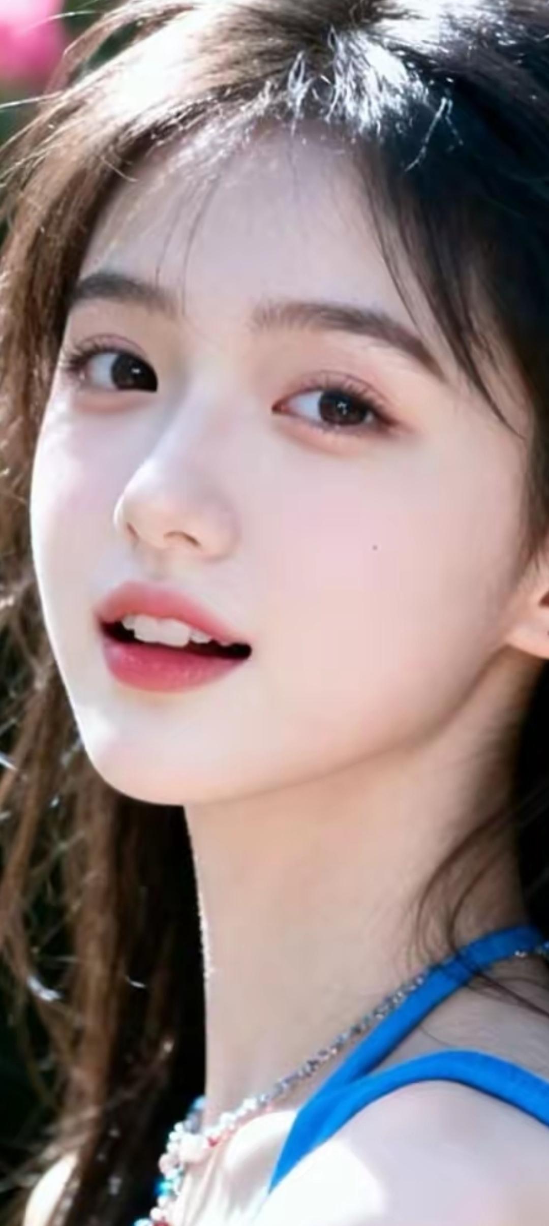 阳光下的少女，温柔如水，美得令人窒息。