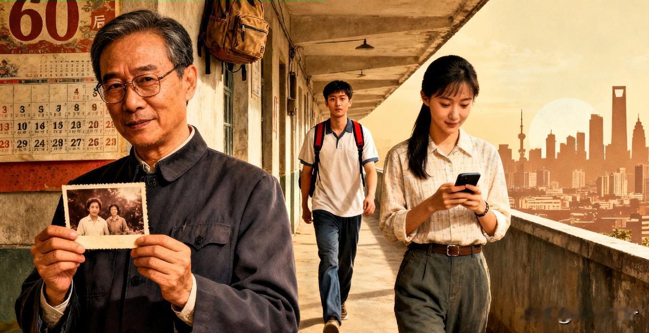 突然看到这个画面，真正感动的是底下的话：渐渐老去的60后！他们的人生已来到56