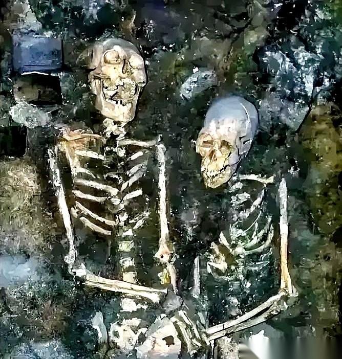 工地挖出两具白骨，被一副手铐锁在一起。男的，女的，就这么依偎着，嘴巴都张得很大