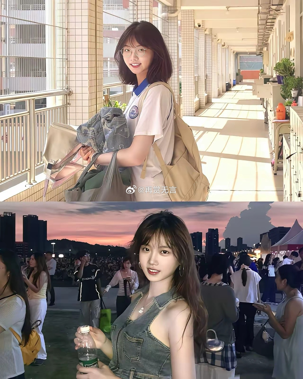 大学不愧是美容院啊，蜕变成大美女了。