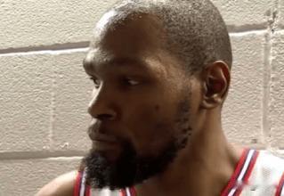 阿门谈杜兰特：“很显然。”“我们必须更多去分担KD的压力。”“我们今