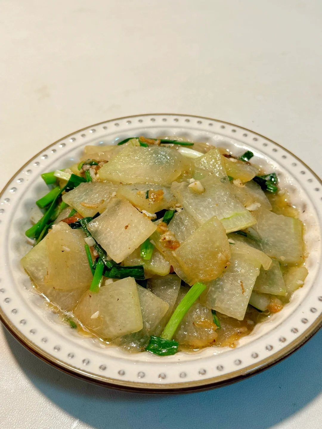 📝今天吃：🍲蒜香鸡扒🍲虾仁葱花煎蛋🍲蒜香冬瓜