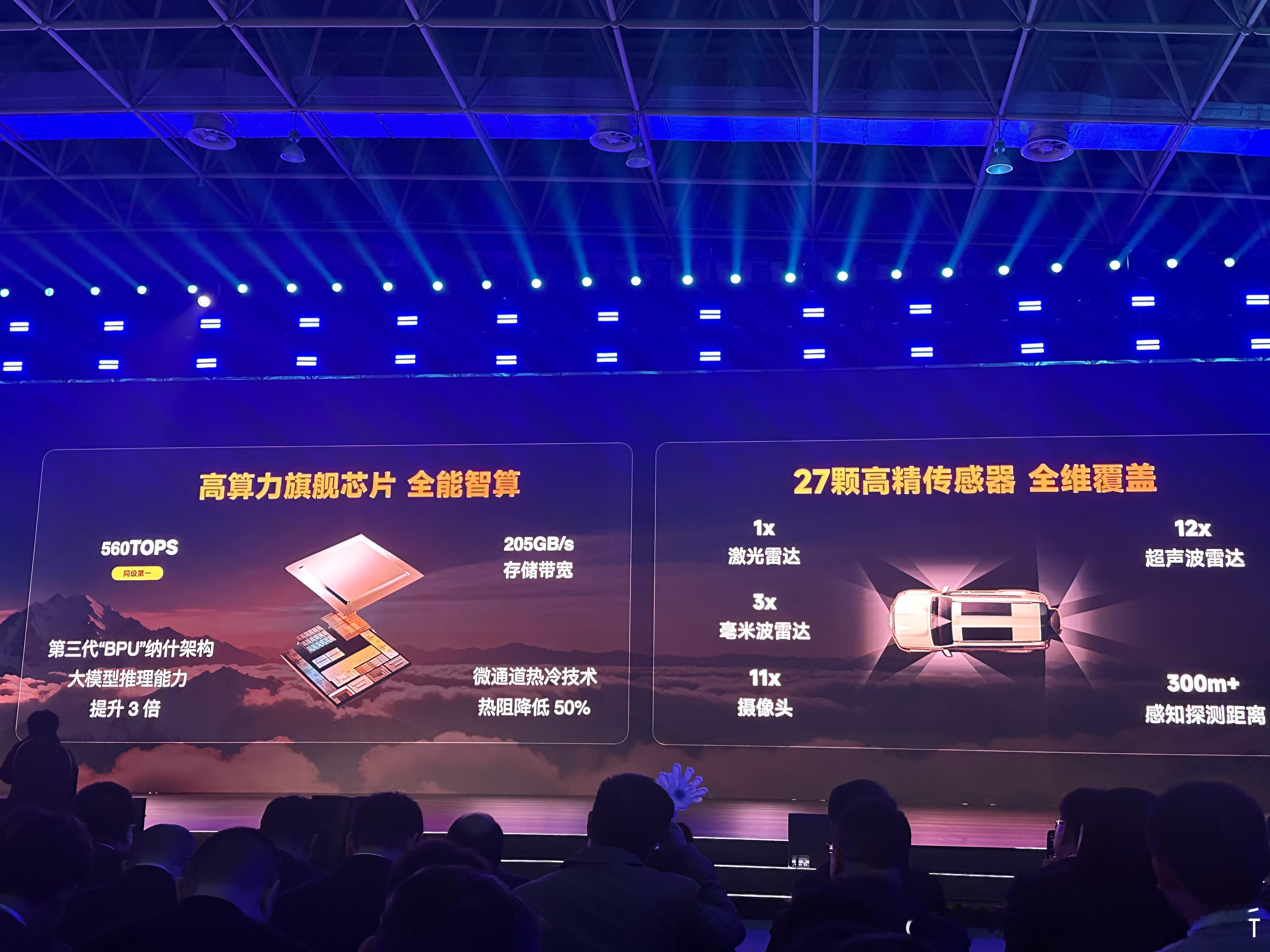 iCARV27和风云T9L都是560Tops的辅助驾驶算力，这个数就是地平线