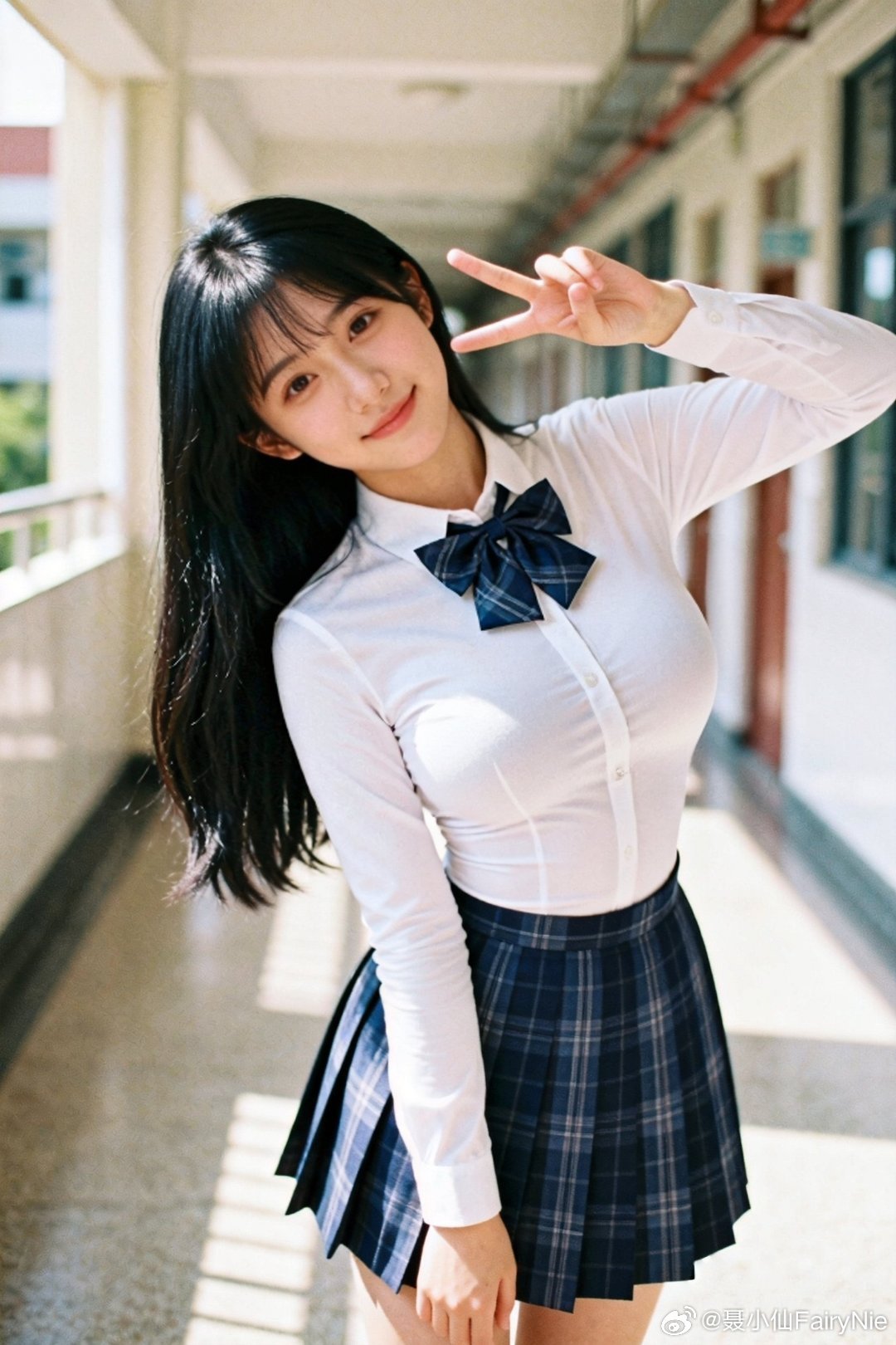 不要再说剪刀手很俗了，不影响我好看！我喜欢比耶，管的着吗？只要人好看，摆什么姿势