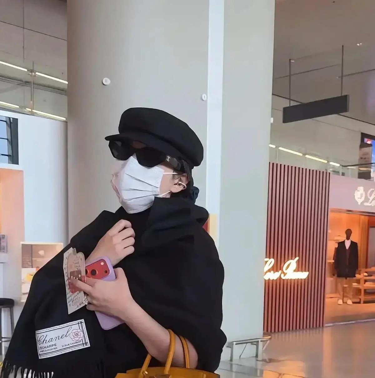 阚清子最近在机场被人拍到，手里拎着俩爱马仕，一身黑，戴着香奈儿墨镜，那股劲儿一下就出来了重点不是包有