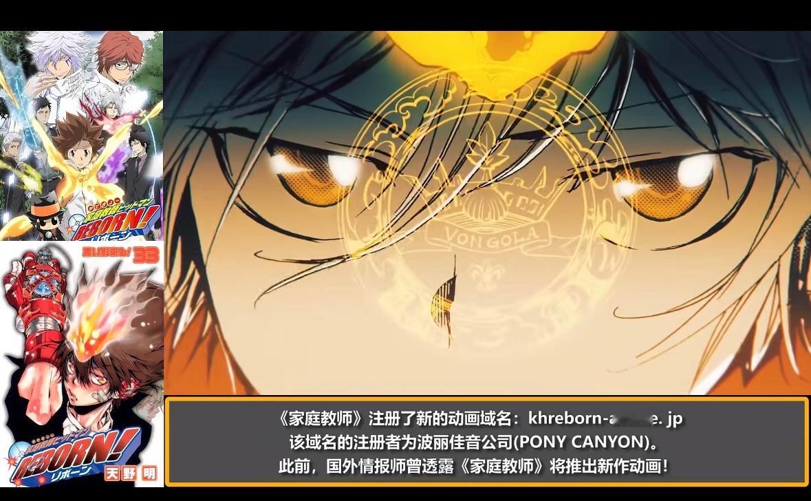 TV动画《家庭教师》近期注册了新动画域名！外网报道：或有望推出新作动画但是我感觉