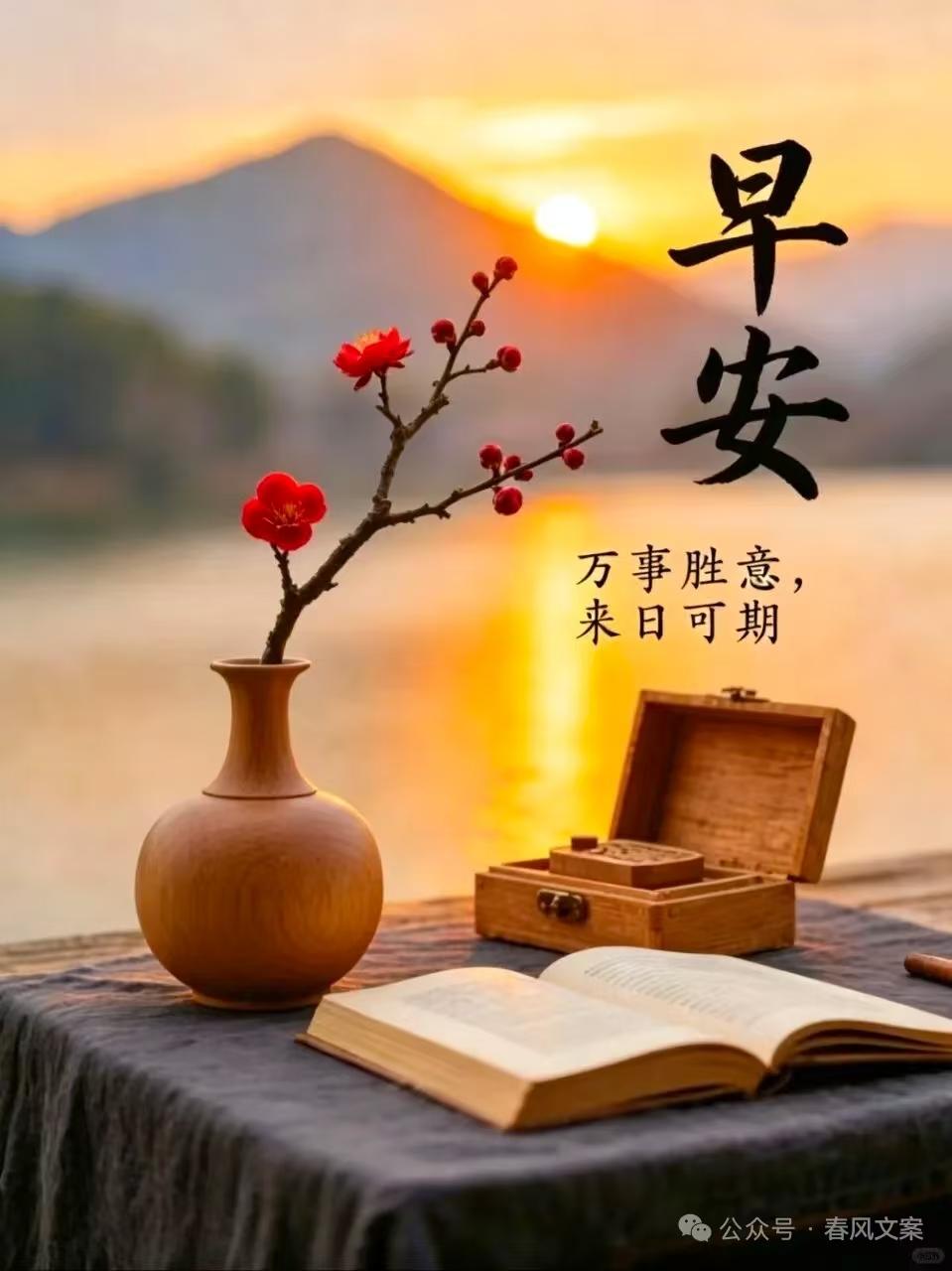 早上问候语集锦（132）1.万物生长赖骄阳，心灵慰藉友相帮。光阴似箭情依旧，