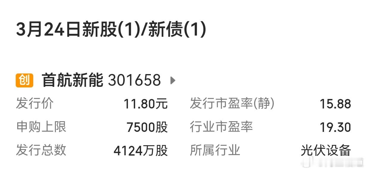 【下周市场A股有3只新股申购】下周（3月24日至3月28日）A股