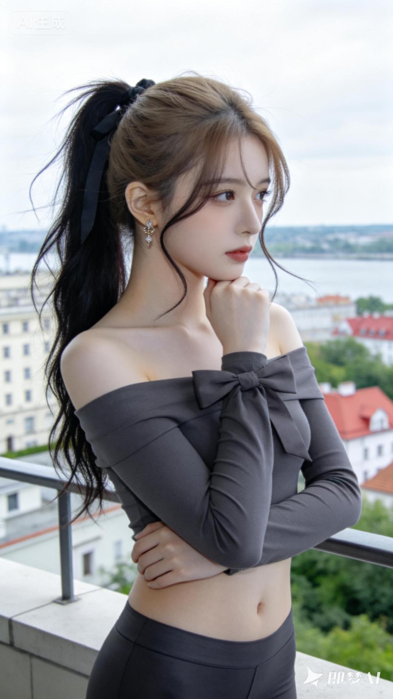 一位长相呆萌可爱的钝感女生，纯欲风，表情可爱，年轻娇小，冷白皮气质美女，皮肤白皙