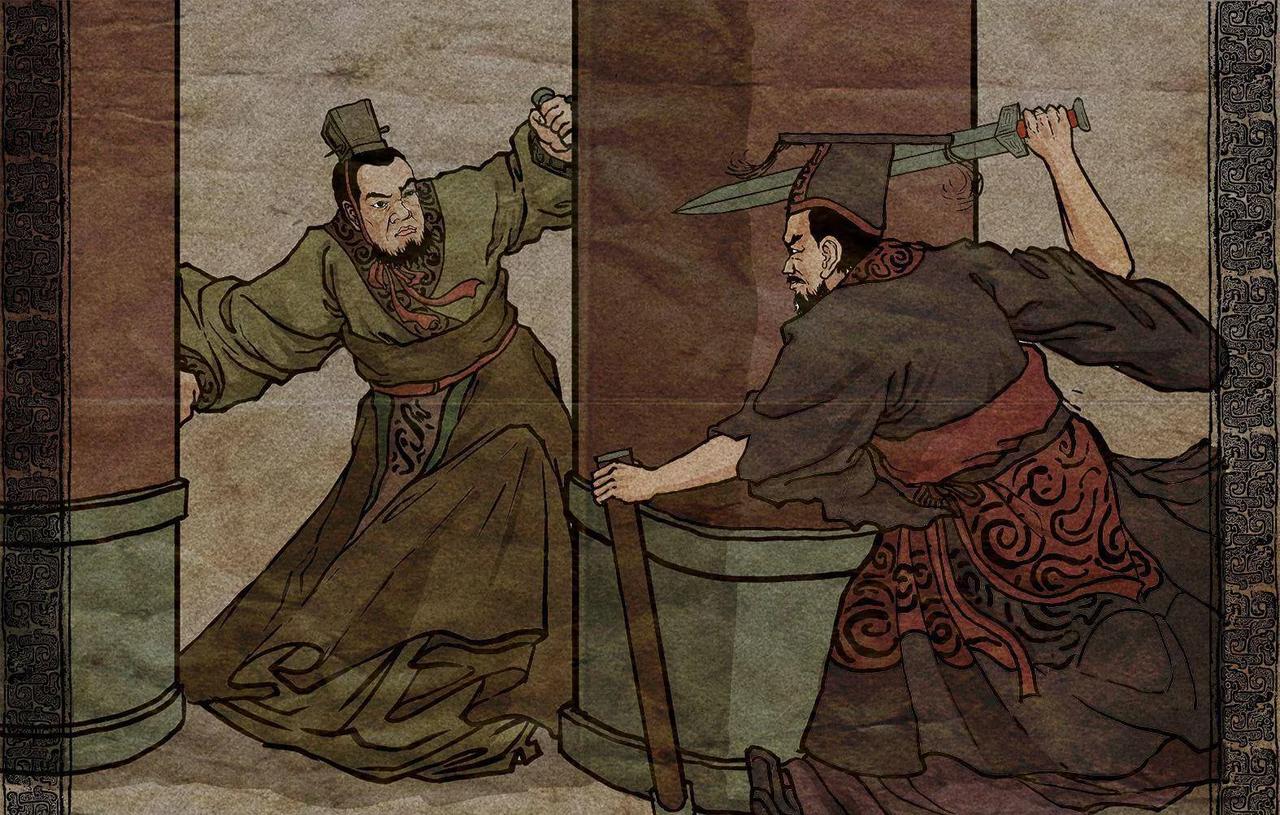 公元前227年，荆轲捧着樊於期的首级和燕国督亢地图，走上咸阳宫的大殿。地图展