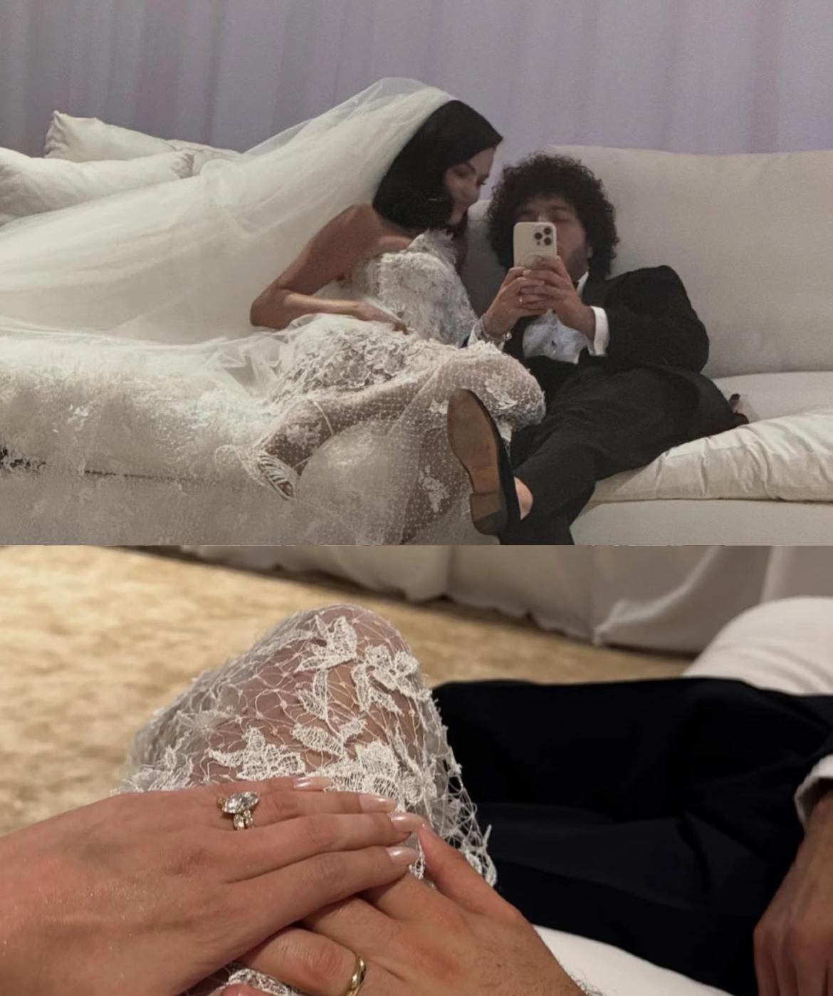 Benny那个手镯闪到没看见婚戒…真的夸张，怎么他自己带个那么大的？！[捂眼睛]