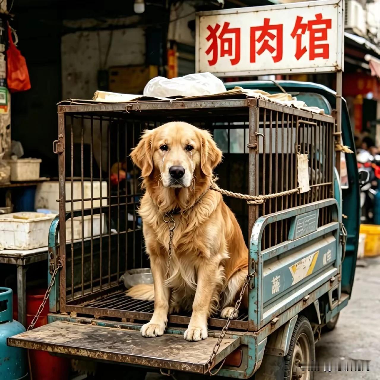 金毛狗拉了十年老太，陪伴老人十年，解决了老人十年的孤独。狠心的老人儿子却把金毛狗