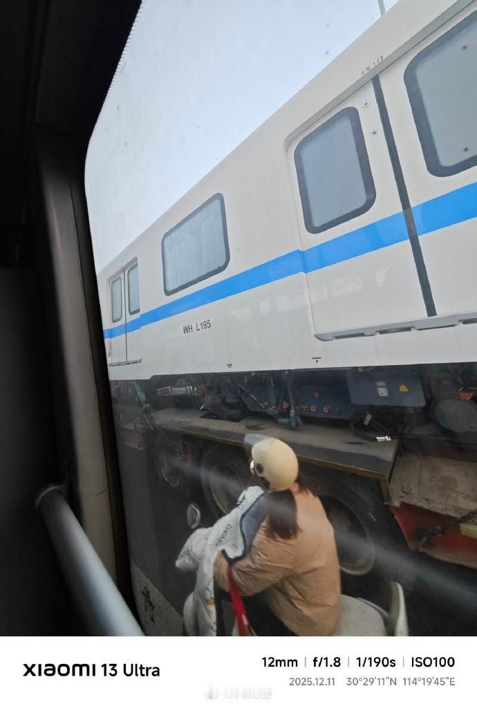 网友偶遇武汉地铁12号线列车！据悉，武汉地铁12号线首开段2026年5月底具备
