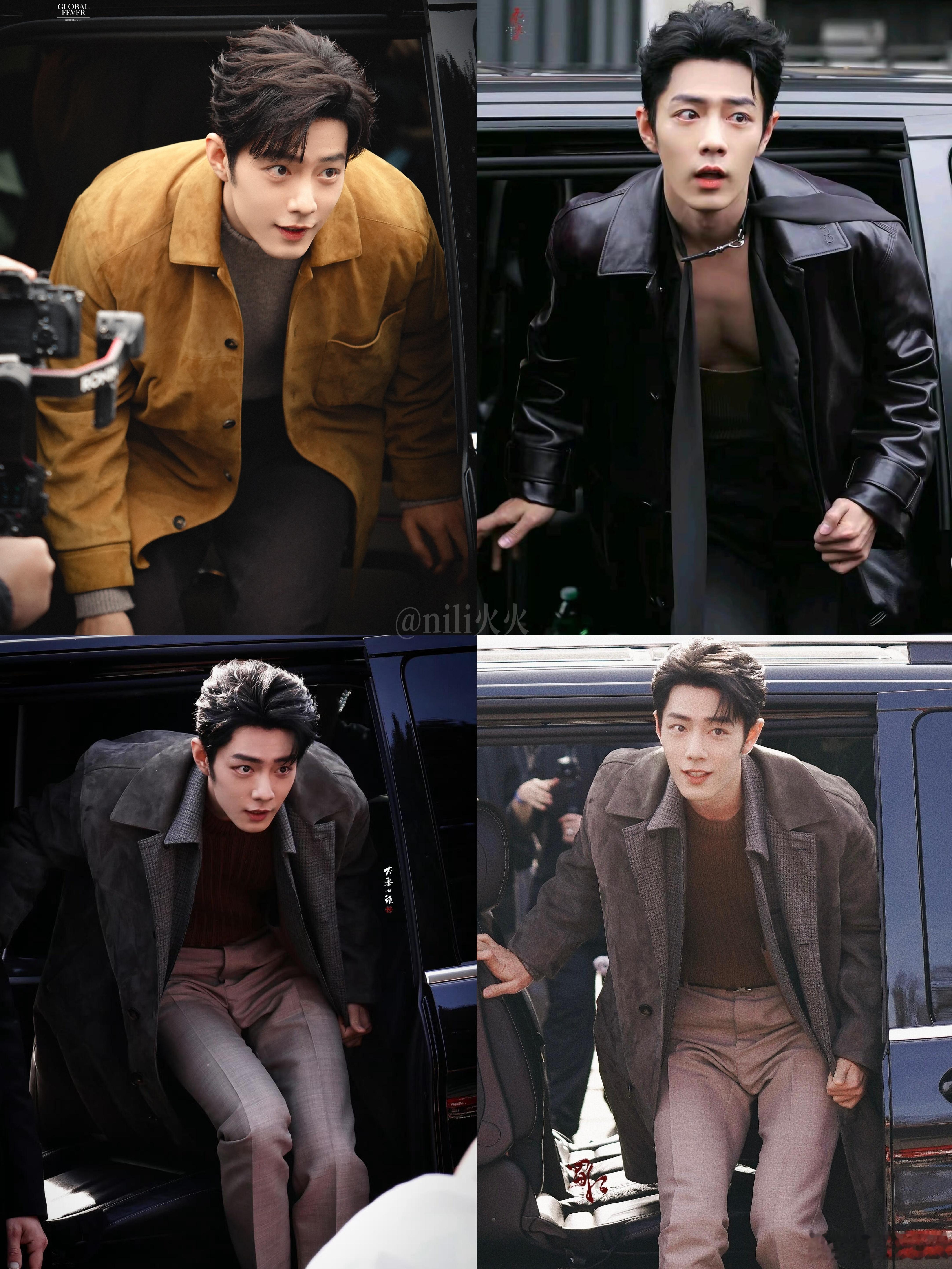 萌猫下车总是出神图！最美最萌的猫猫探头肖战米兰看秀造型xz肖战tods直