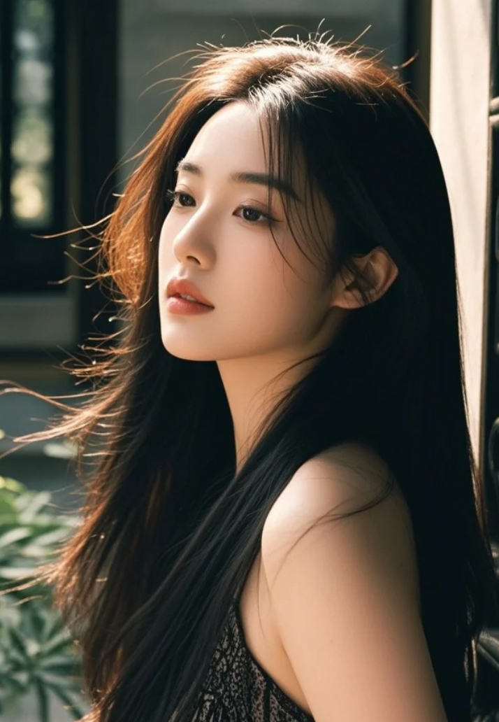 古典园林里，她依窗而坐，享受这慵懒的午后