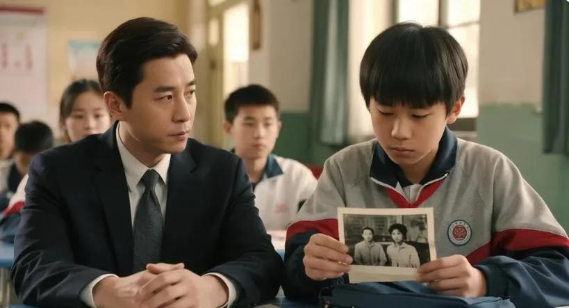 送儿子去重点中学面试，校长竟是我多年前的前男友。我攥着儿子地面试资料，手心