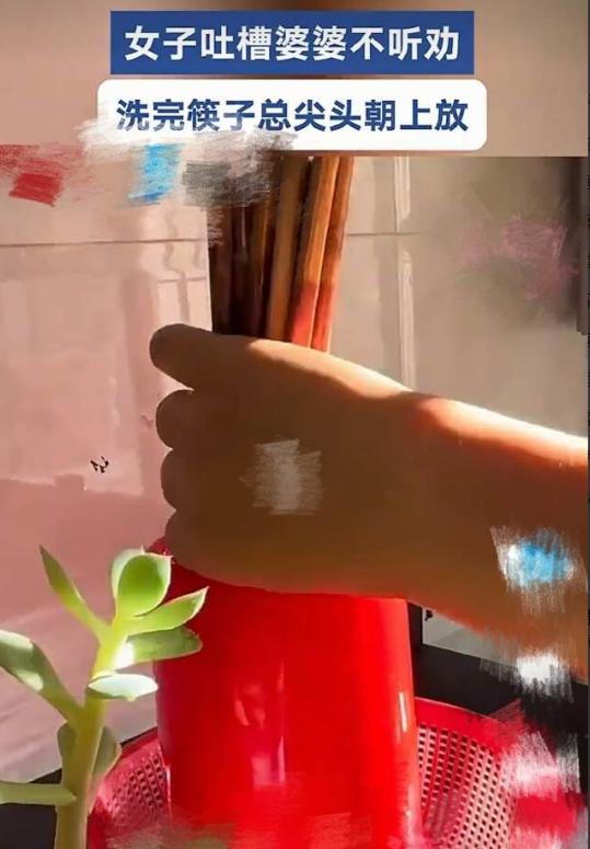 河南郑州，女子嫌婆婆放筷子的时候，总是筷子尖尖朝上，屡次与婆婆沟通，希望她把筷子