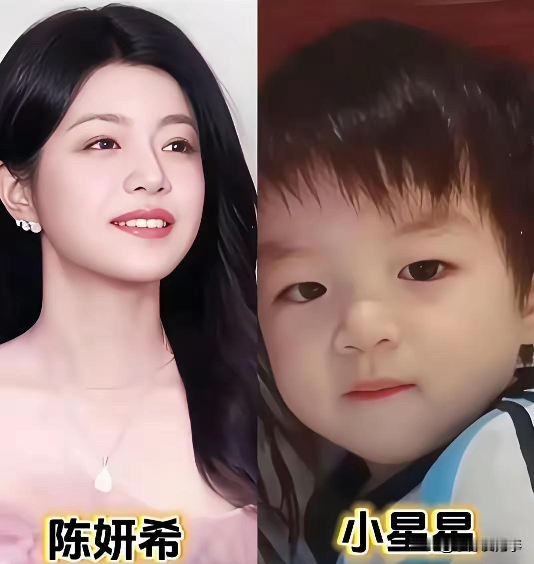 星二代颜值大PK！陈妍希儿子像漫画王子，赵丽颖儿子太神秘。陈妍希的儿子小星星