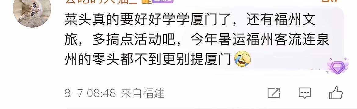 福州是应该好好认真和厦门学习了，这几年所谓的强省会政策，靠着全省的供养堆砌出一堆