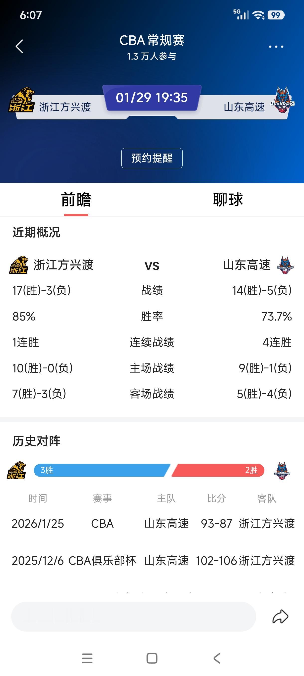 山东高速客战浙江方兴渡一点机会没有？也不尽然！CBA常规赛第二十一轮今晚将进行一