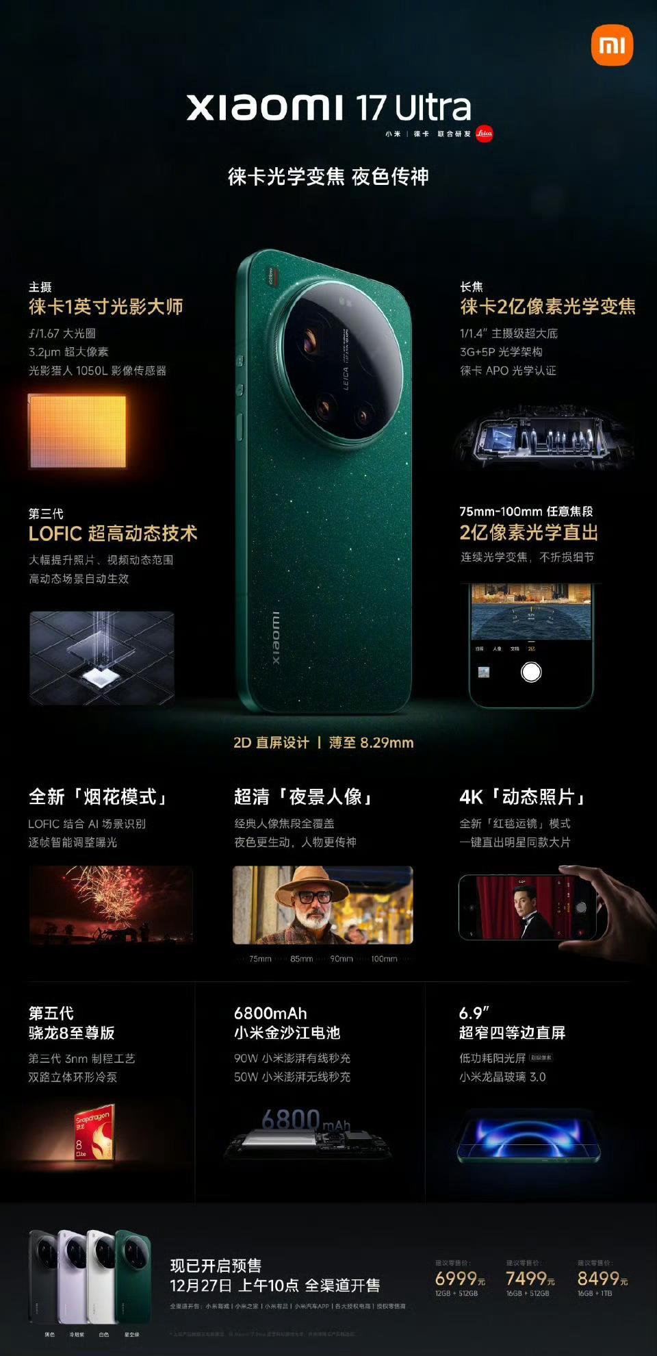 看了小米17Ultra发布会，我觉得这代思路很清晰，后背摄像头从四颗减到三颗，