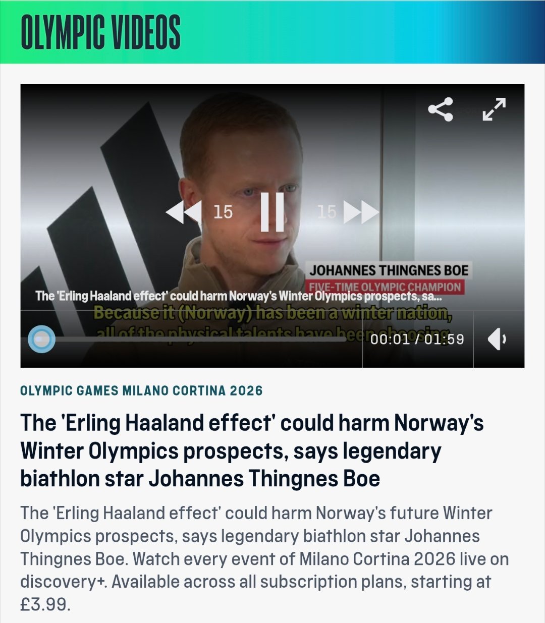 挪威刚以17块金牌创造单届冬奥会金牌纪录，看到一个很有趣的理论——冬季两项传奇明