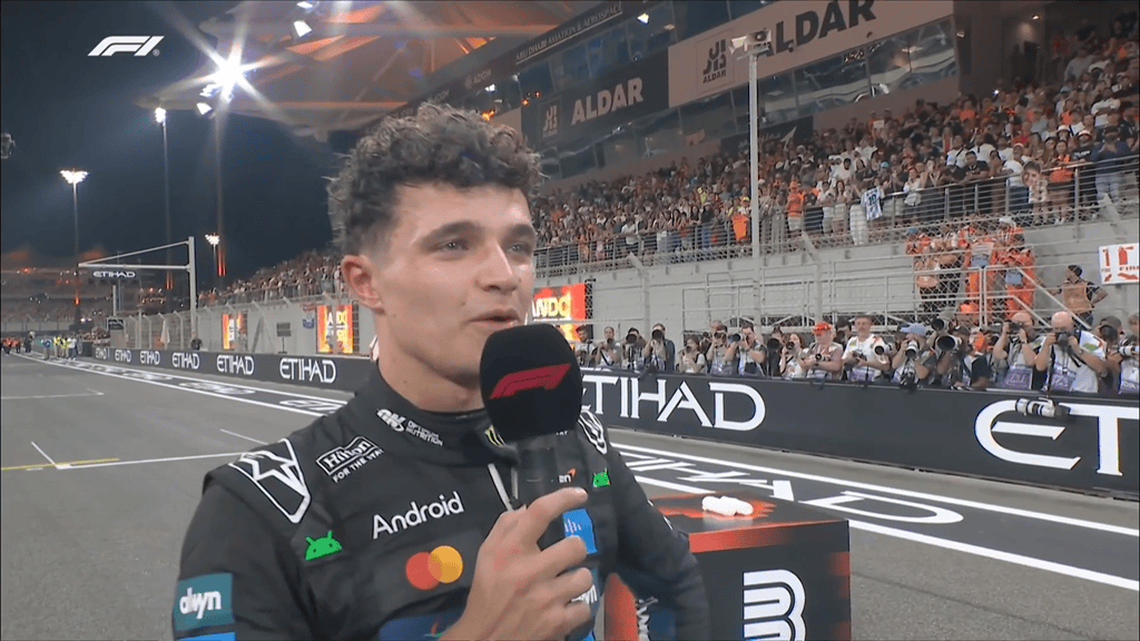 诺里斯: 没太在意与角田的事故;我一直在全力推进