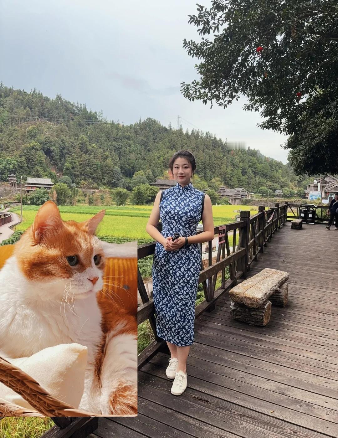 OOTD｜蜘蛛绞棉布旗袍！来三江县逛寨子咯～三江县很小众的一个地方自驾慢悠