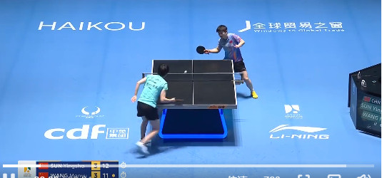 孙颖莎vs王曼昱又是4:3，战绩更新为19:10。看着孙领先，但4:3一堆，大赛