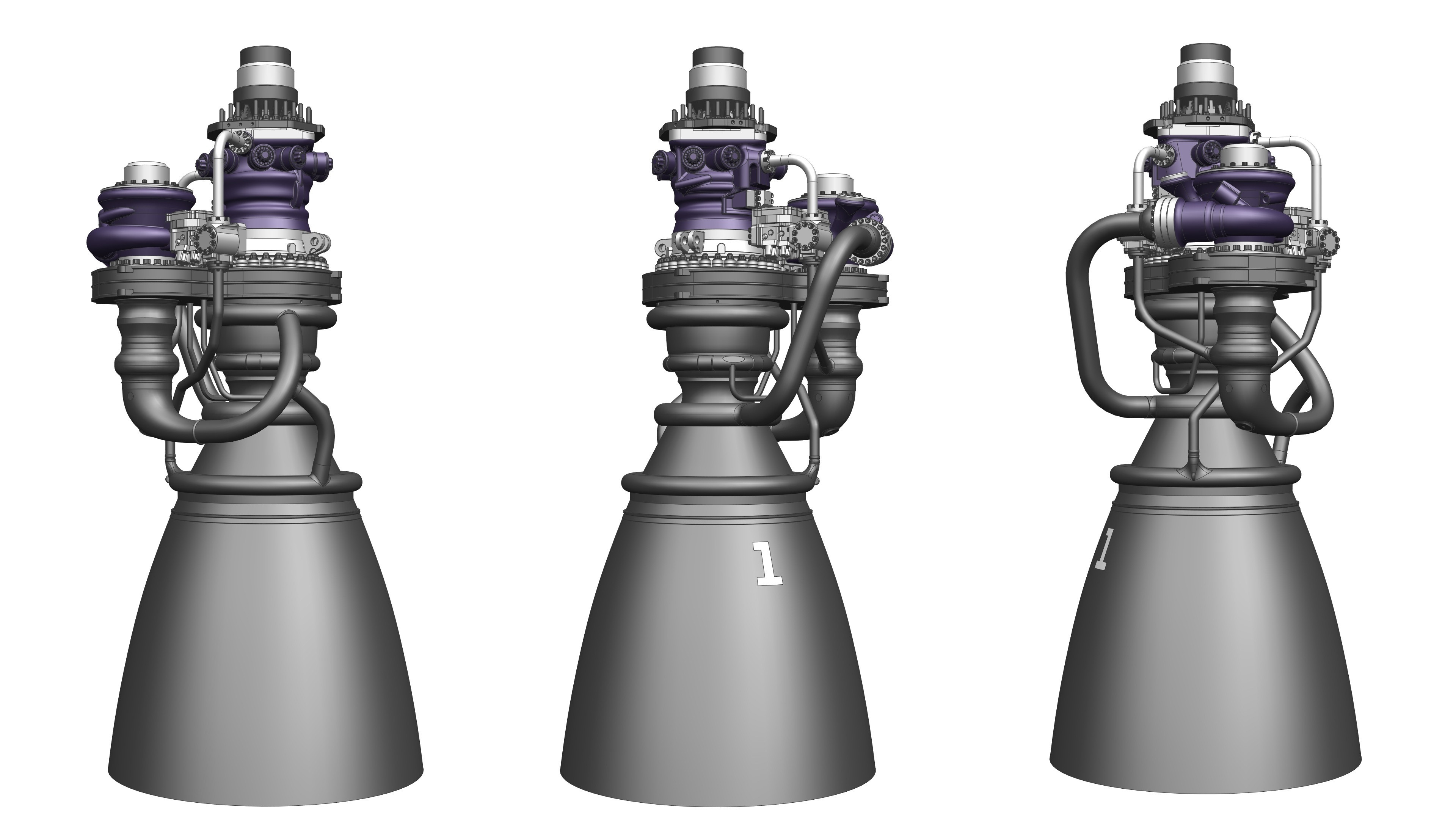 SpaceX猛禽3发动机高精度3D建模猛禽3目前稳定工作状态下海平面推力280吨