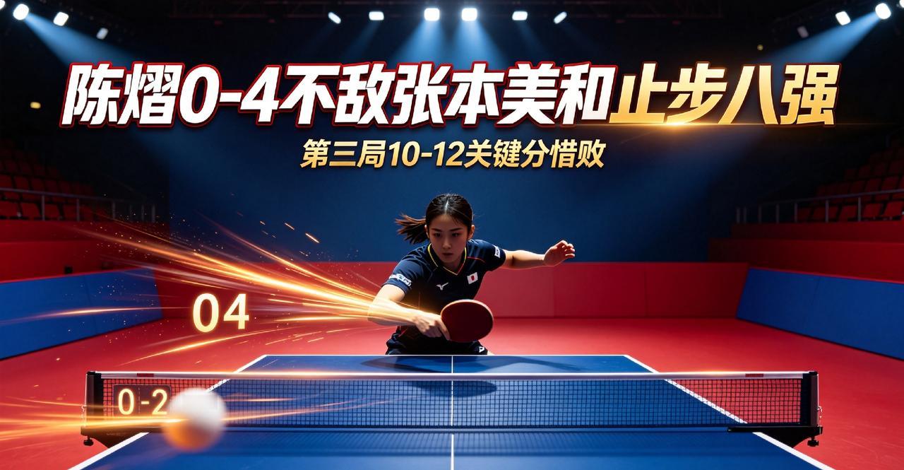 陈熠0-4不敌张本美和：不是输在气势，而是输在节奏与关键分WTT欧洲大满贯