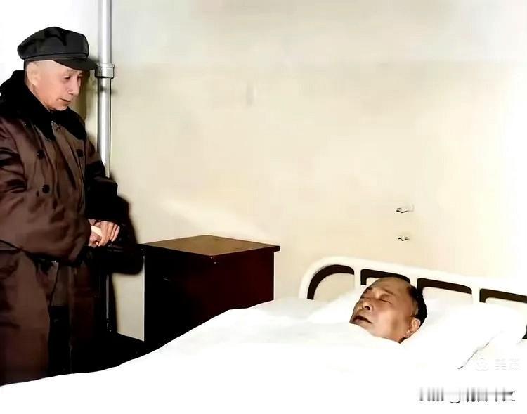 70年代，一个冬天的下午，粟裕大将前往301医院,看望重病晚期的陈毅元帅时,