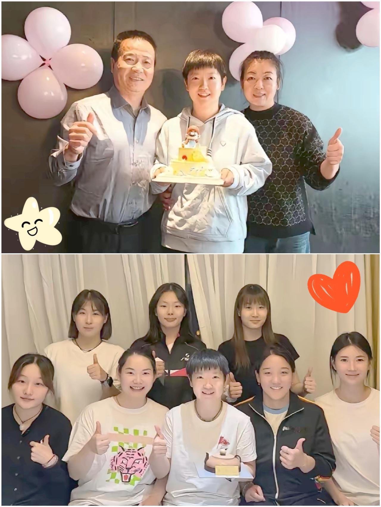 莎莎抖音晒照啦！原来25岁生日，是在北京跟爸爸妈妈一起过的！订制奶油蛋糕、老北京