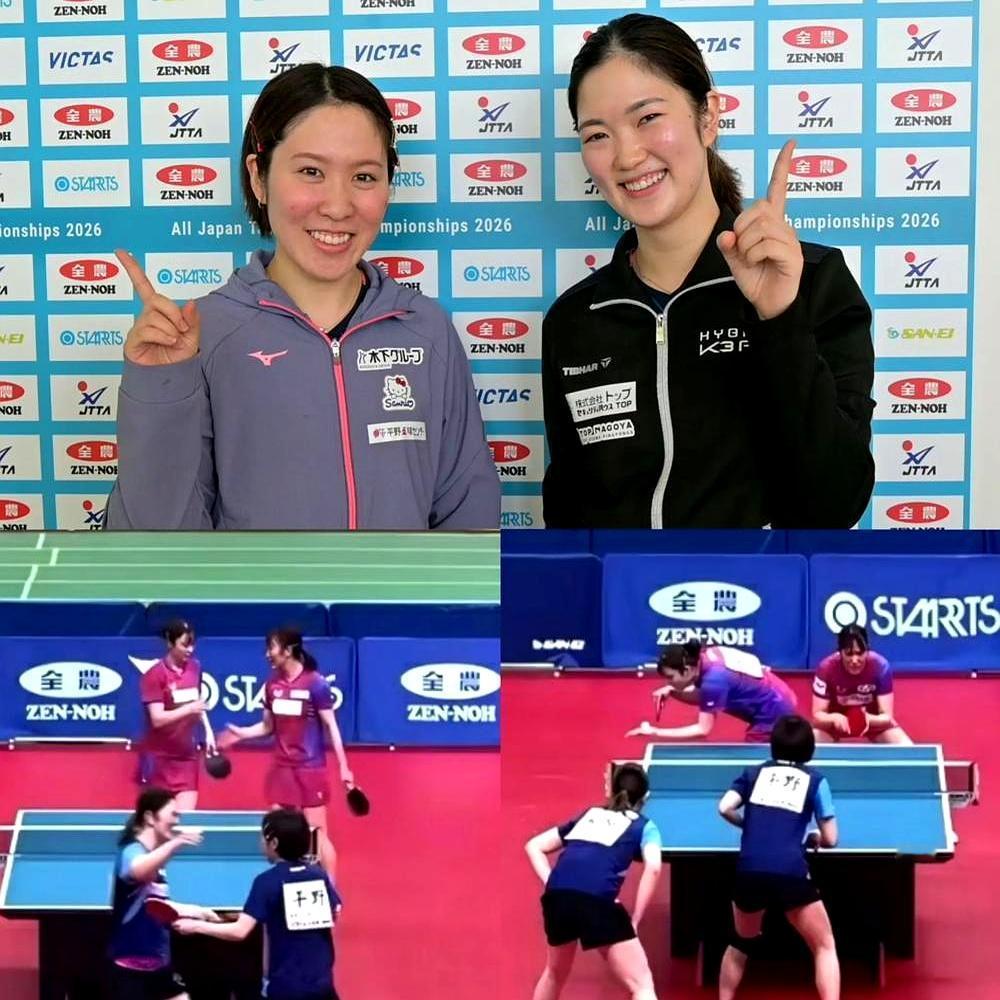 刚干掉卫冕冠军，决赛却被0-3剃光头。决赛场上，平野美宇/木原美悠被打懵了