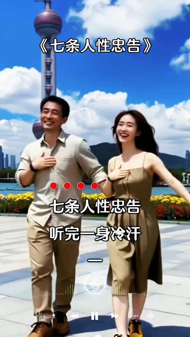 《七条人性忠告》。七条人性忠告，听完一身冷汗。·第一，除了赚钱，其他的时候最