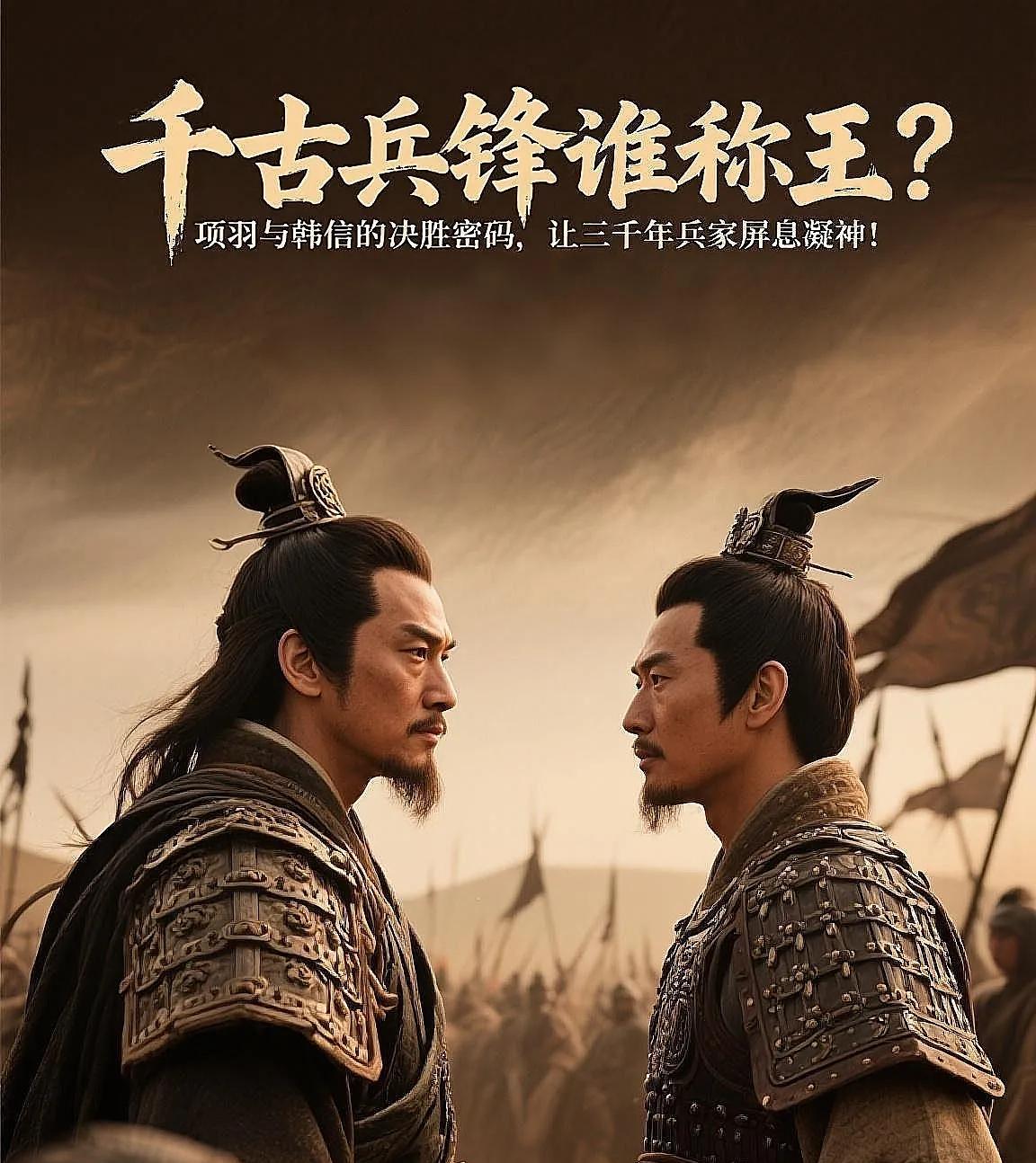 千古兵锋谁称王？项羽与韩信的决胜密码，让三千年兵家屏息凝神！垓下的夕阳把江面染