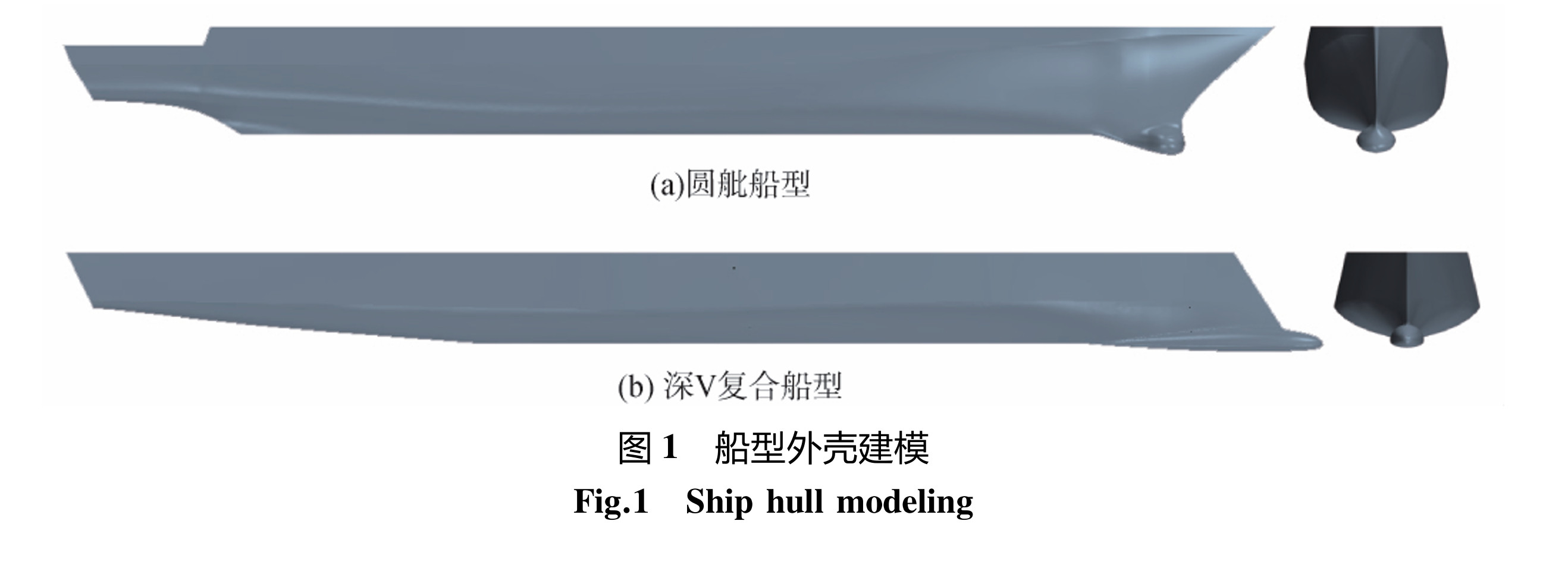 图里这俩的甲板长度和型宽尺寸是差不多的，由于采用内倾船体，深V复合船型的甲板面宽