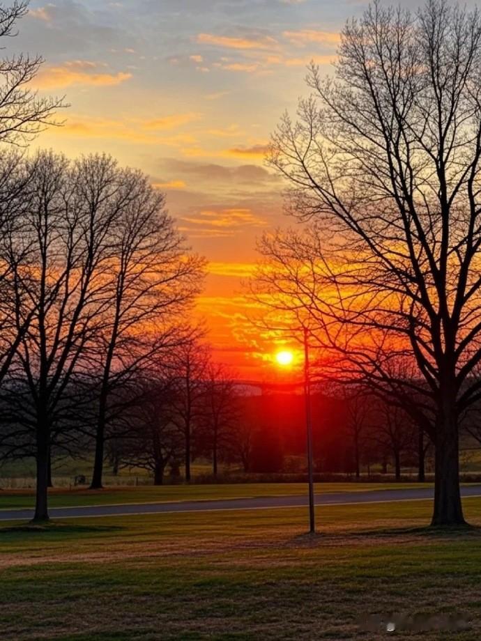 晚风漫卷着橘红的余温，掠过发梢时，捎来几分慵懒的惬意。枝头的光影摇摇晃晃，把白日
