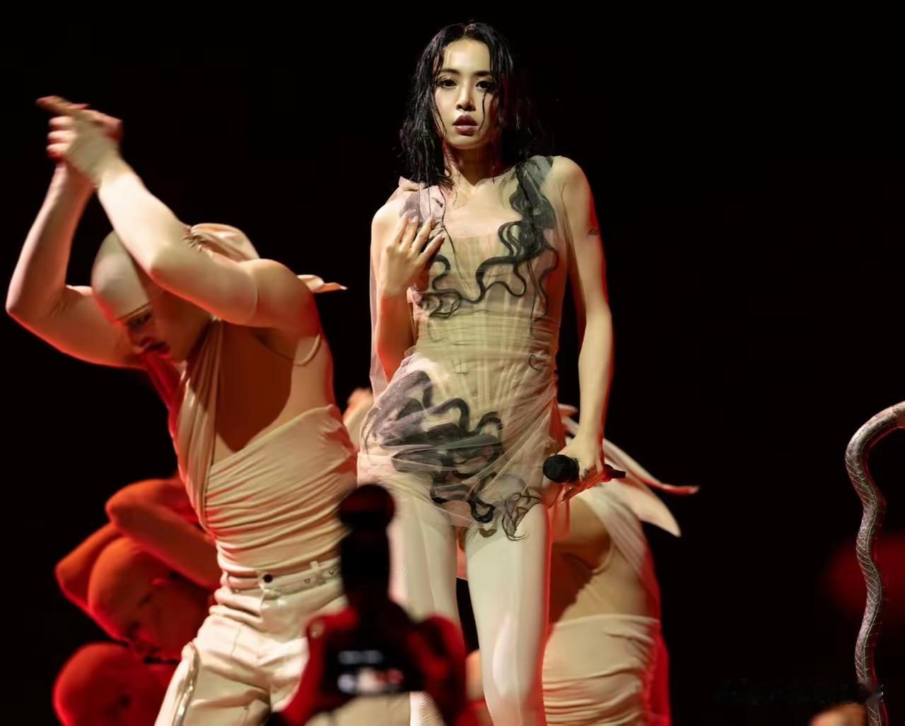 蔡依林的演唱会，造型很是别致，这种创意也许只有她能够想的出来，虽然看起来非常的新