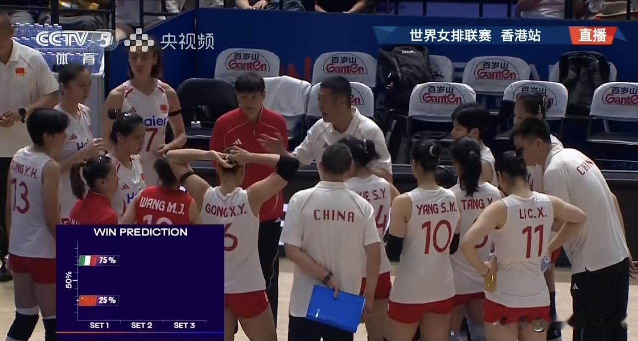 中国女排场上乱成一锅粥了！第一局庄宇珊开局都被换下去了，没想到俩小将李晨瑄和董禹