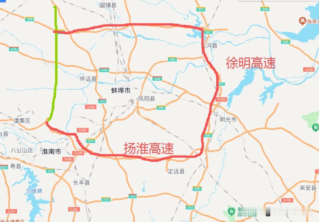 蚌埠绕城高速大外环已然悄然成型！蚌埠作为安徽北部淮河沿岸的核心城市，近些年在高