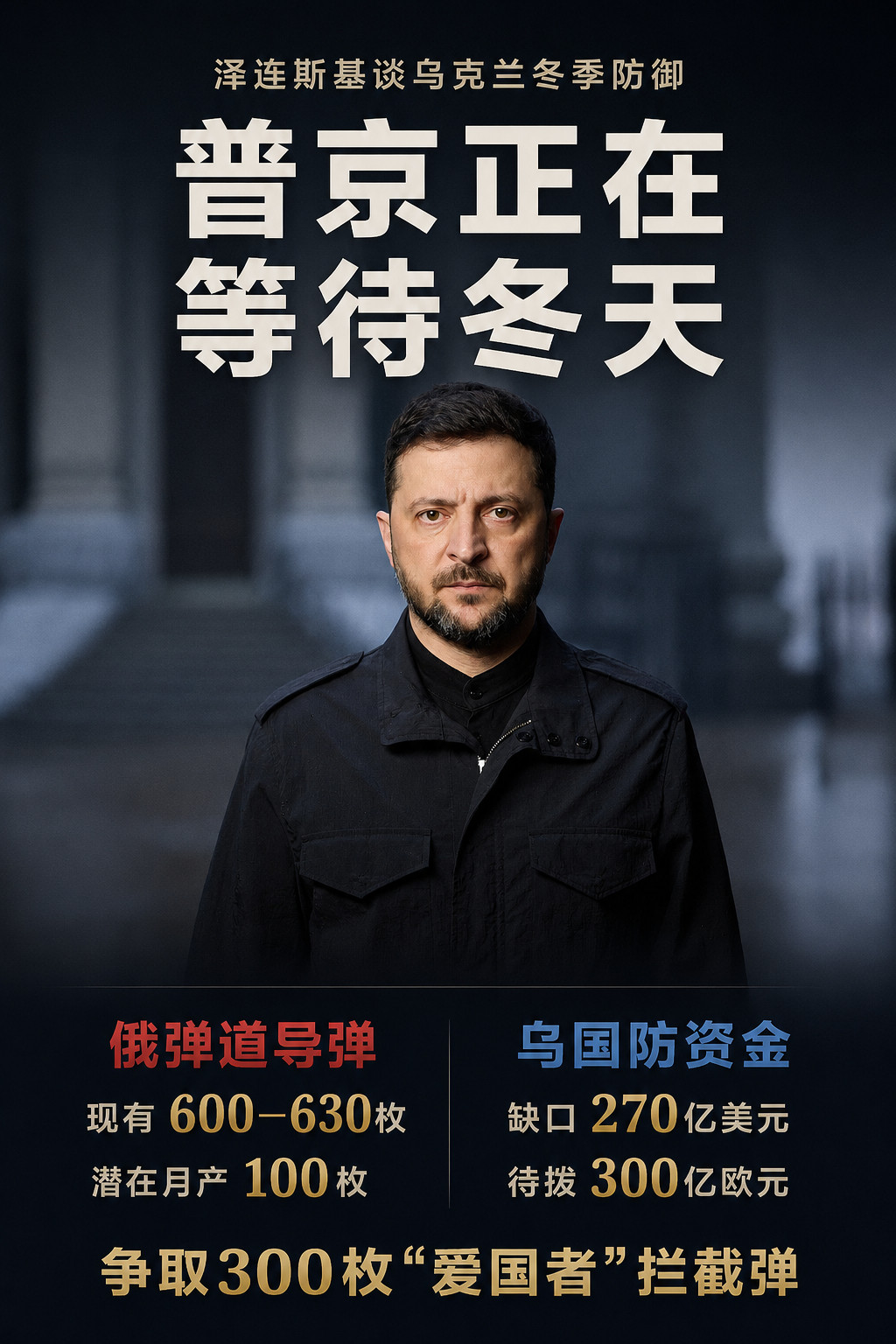 泽连斯基近日访谈说：俄罗斯每年可能生产多达1300枚弹道导弹。目前，他们拥有60