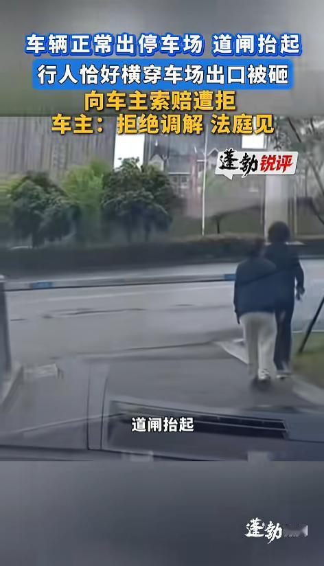 “这是自己找罪受啊！”近日，湖南长沙，一车主开车正常驶离停车场，右前方有两个女子