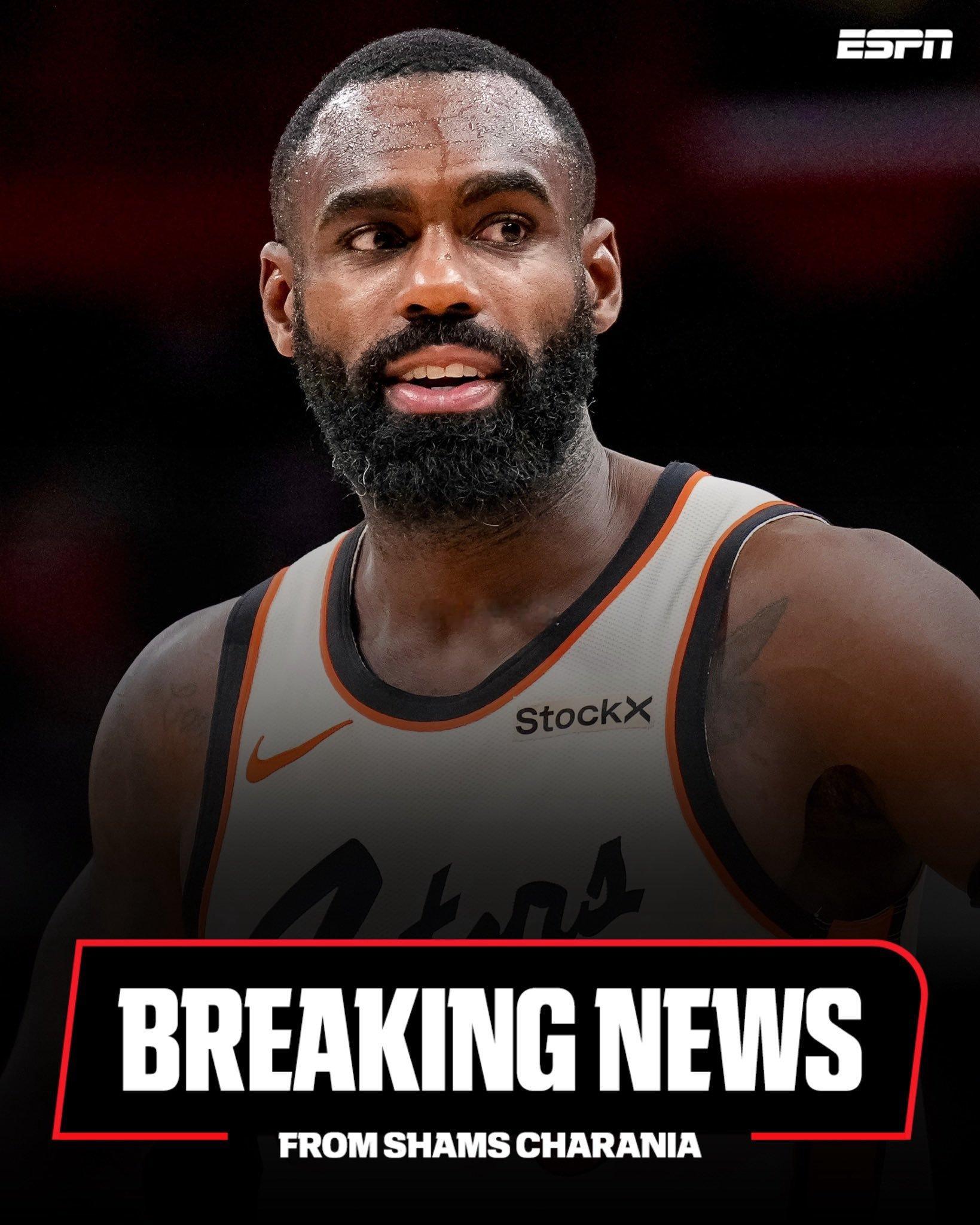 Shams：据ESPN消息，自由球员神射手蒂姆·哈达威二世已同意与丹佛掘金队签下