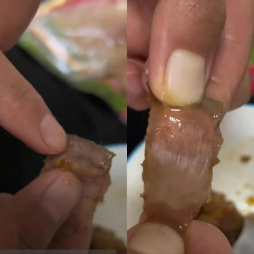 “气炸了！”江苏的苏女士给孩子喂粽子，孩子吃到一半，说吃出了个东西，就给吐了出来